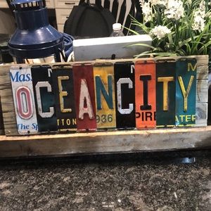 License plate sign, new